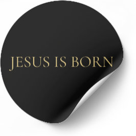 JESUS IS BORN Minimalist Christmas Sticker