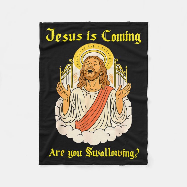 Jesus Is Coming Are You Christian Jesus Saying Off Fleecedecke (Vorderseite)
