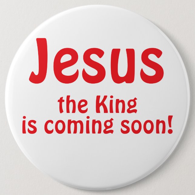 Jesus is coming button (Vorderseite)