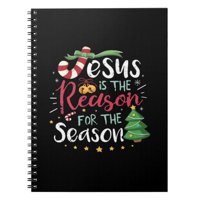 Jesus Is For Season Cane Christmas - Tis The Seaso Notizblock (Vorderseite)
