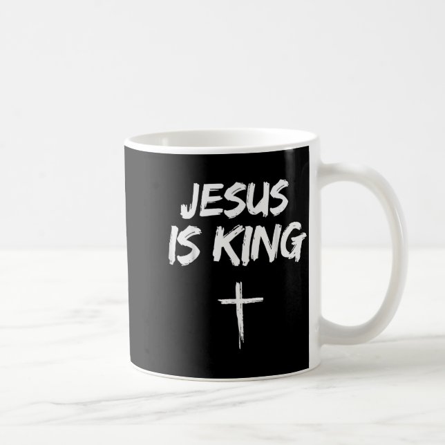 Jesus Is King Bible Verse John 14_6 Christian God  Kaffeetasse (Rechts)