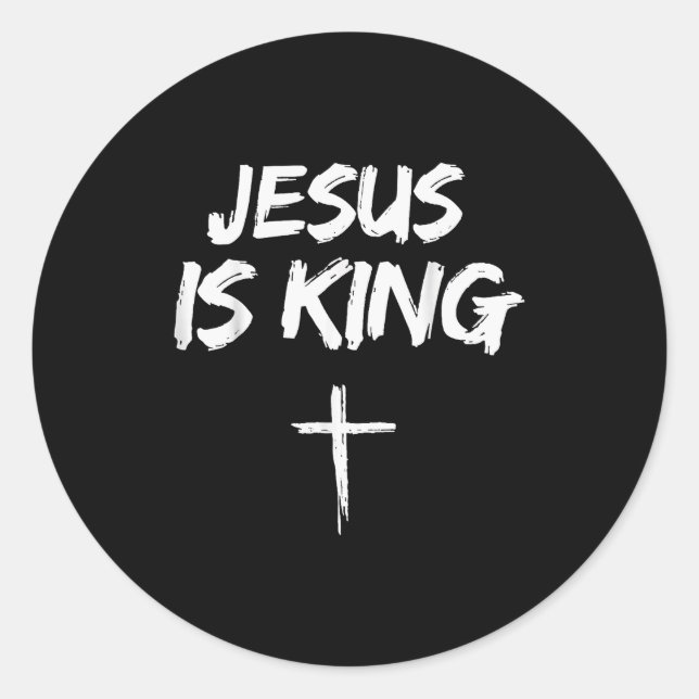 Jesus Is King Bible Verse John 14_6 Christian God  Runder Aufkleber (Vorderseite)