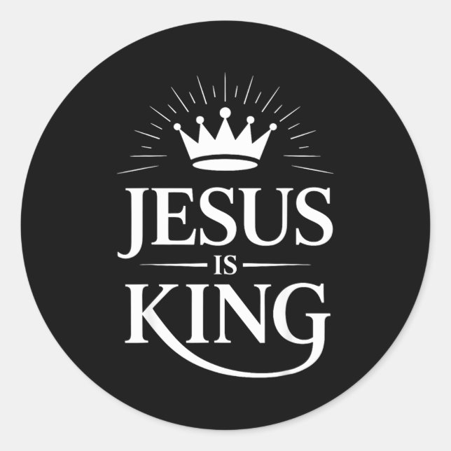 Jesus Is King Christian  Runder Aufkleber (Vorderseite)