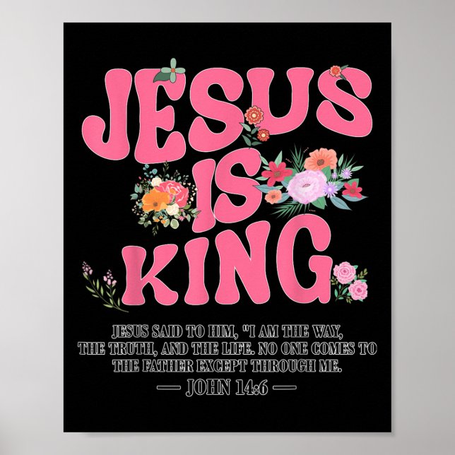 Jesus Is King Nk Christian Toddler God Sister Daug Poster (Vorne)