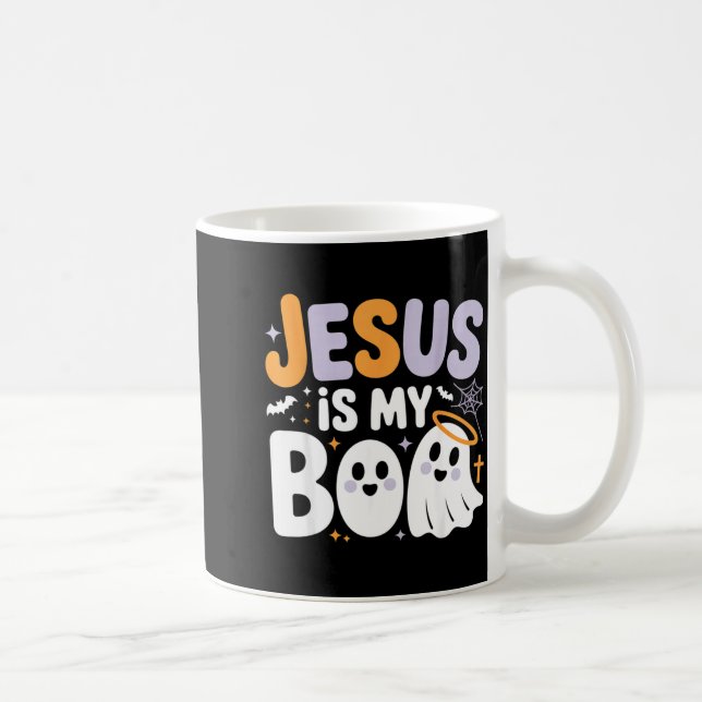 Jesus Is My Boo Cute Christian Halloween Ghost Fun Kaffeetasse (Rechts)