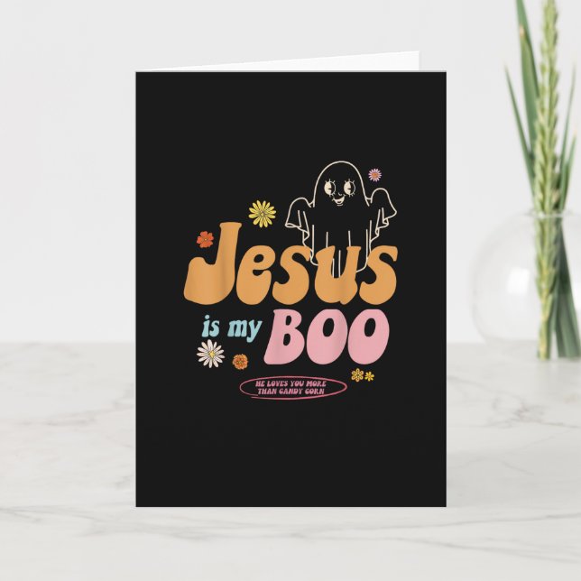 Jesus Is My Boo He Loves You More Playful Faith St Karte (Vorderseite)