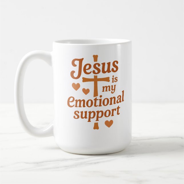 Jesus is my Emotional Support Kaffeetasse (Links)