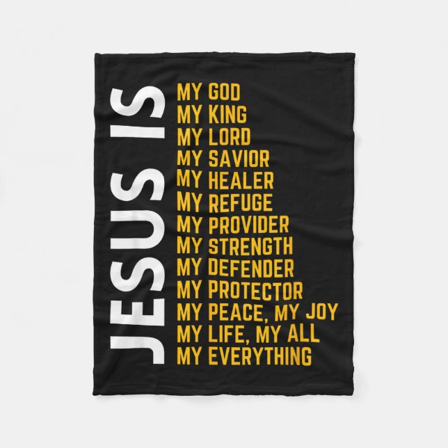 Jesus Is My Everything Christian God Jesus Religio Fleecedecke (Vorderseite)