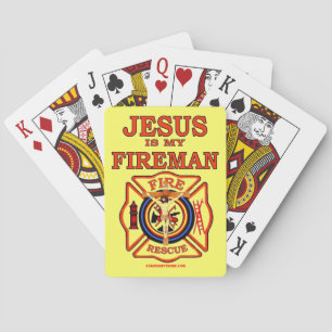 JESUS IS MY FIREMAN SPIELKARTEN