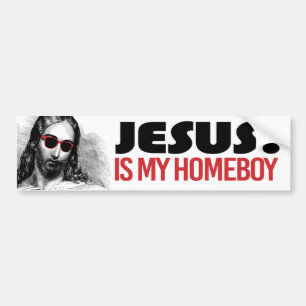 Jesus is my homeboy - Liberal Humor -.png Autoaufkleber