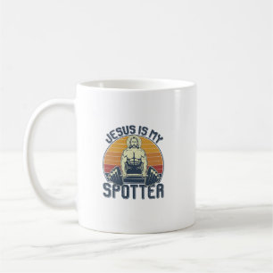 Jesus Is My Spotter Funny Christian Weightlifting Kaffeetasse