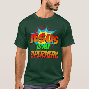 Jesus Is My Superhero Comic Book Christian Religio T-Shirt