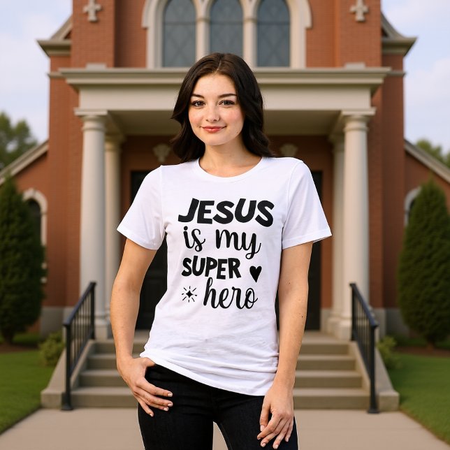 Jesus Is My Superhero Modern Faith Tee (Von Creator hochgeladen)