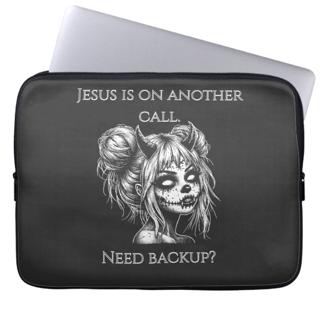 Jesus Is on Another Phone – Succubus Backup Laptopschutzhülle (Vorderseite)