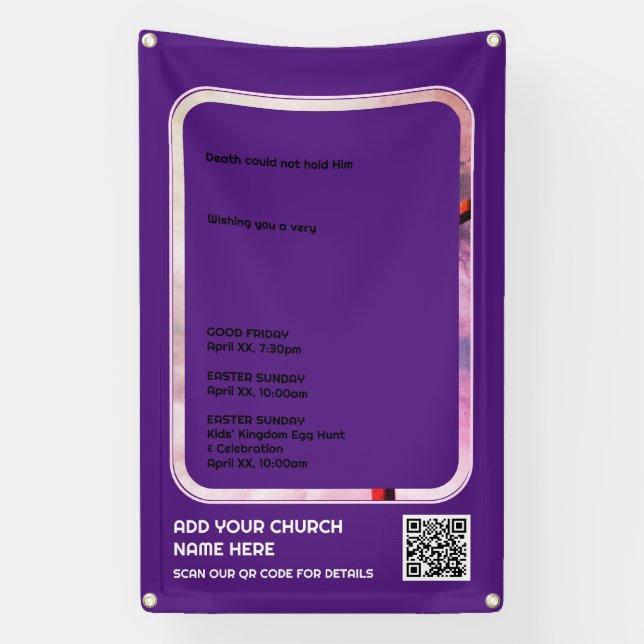 JESUS IS RISEN Christlich Ostern Banner (Vertikal)