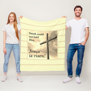 JESUS IS RISEN Creme Oaster Fleecedecke