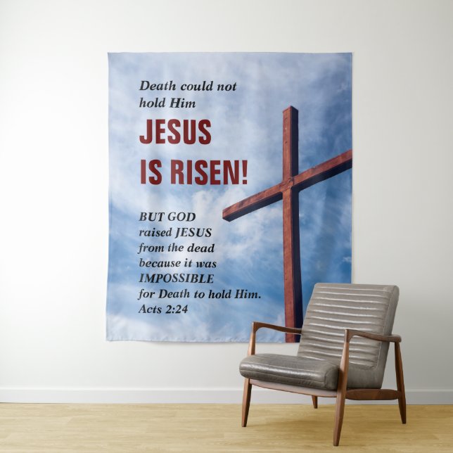 JESUS IS RISEN Easter Church Tapestry Wandteppich (Beispiel)