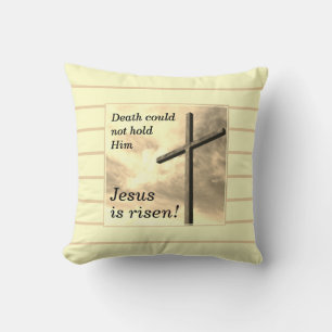 JESUS IS RISEN Individualisierbare Creme Christlic Kissen