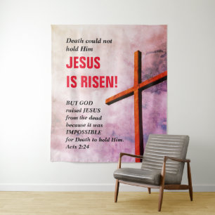 JESUS IS RISEN Osterkirche Wandteppich