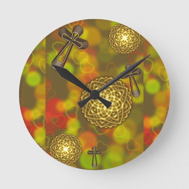 Jesus is the light that I seek  Runde Wanduhr (Vorderseite)