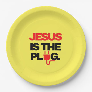 Jesus is the Plug Plate Pappteller