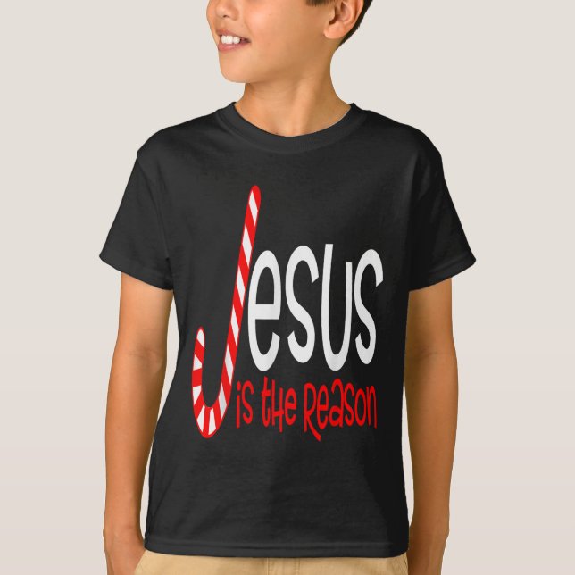 Jesus Is The Reason Christian Religious Christmas  T-Shirt (Vorderseite)