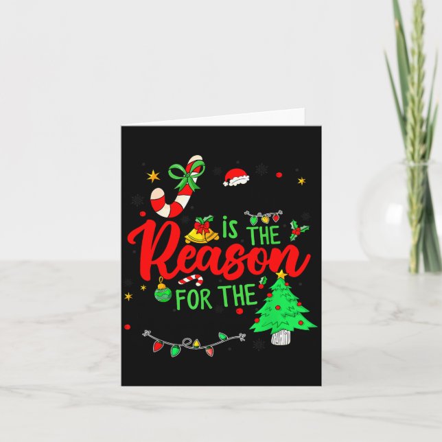 Jesus Is The Reason For Season Christmas Family Pa Karte (Vorderseite)