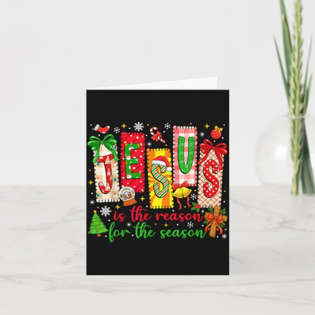 Jesus Is The Reason For The Season Christian Chris Karte (Vorderseite)