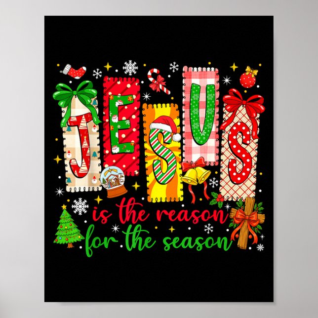 Jesus Is The Reason For The Season Christian Chris Poster (Vorne)