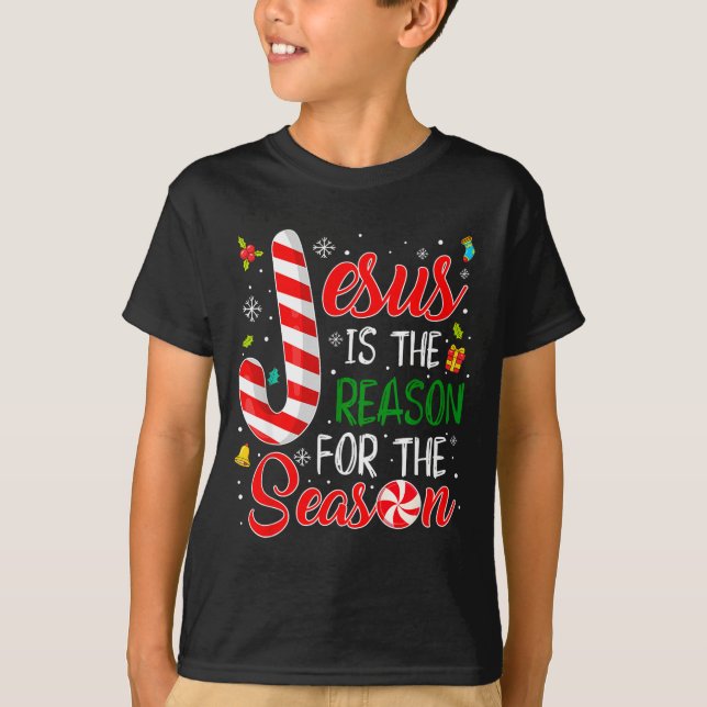 Jesus Is The Reason For The Season Christmas Chris T-Shirt (Vorderseite)