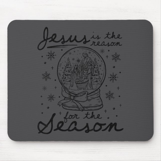 Jesus Is The Reason For The Season Christmas Nativ Mousepad (Vorne)