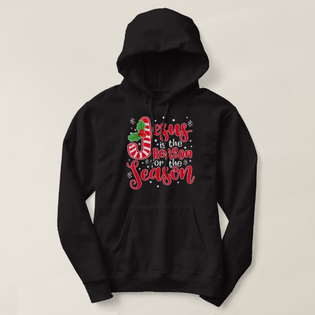 Jesus Is The Reason For The Season Christmas Xmas Hoodie (Design vorne)