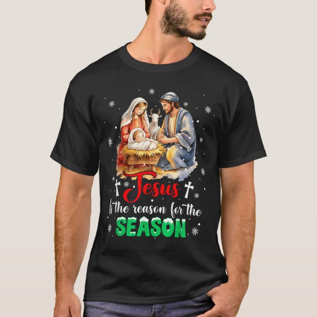 Jesus Is The Reason For The Season Christmas Xmas  T-Shirt (Vorderseite)