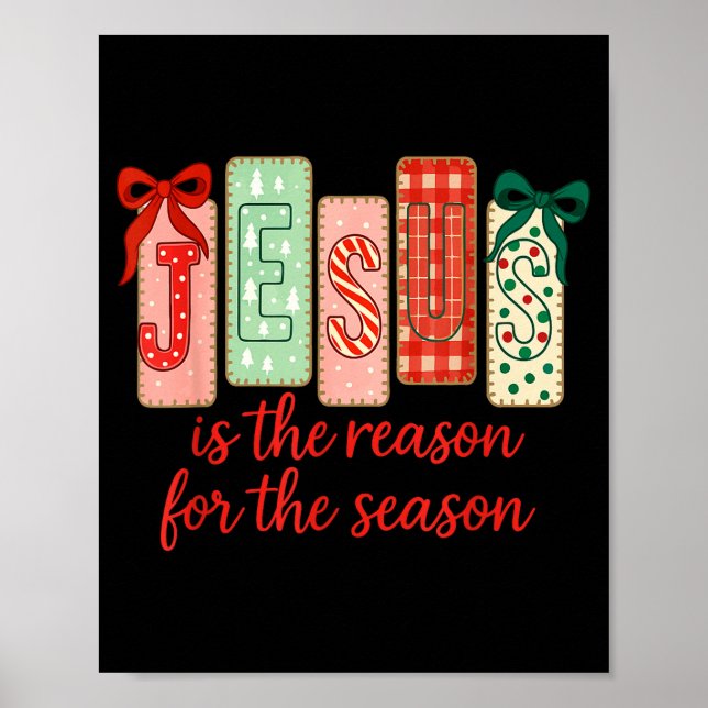 Jesus Is The Reason For The Season, Retro Jesus Ch Poster (Vorne)