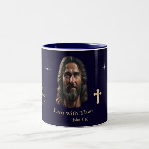 Jesus ist bei dir zweifarbige tasse