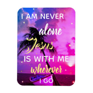 Jesus ist bei mir | Beach Palm Tree Farbenfrohe Ma Magnet