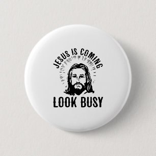 Jesus ist beschäftigt button