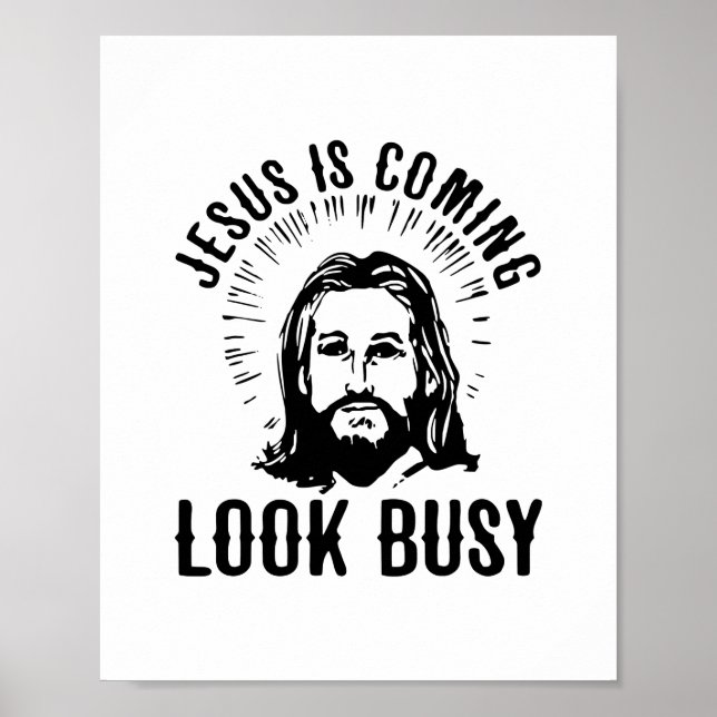 Jesus ist beschäftigt poster (Vorne)