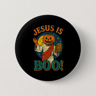 Jesus ist Boo! Süßer christlicher Vintage-Hallowee Button