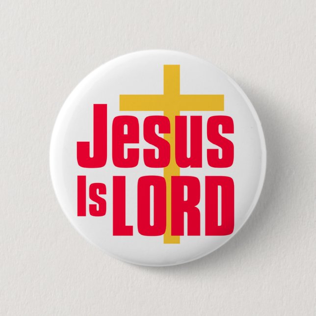 Jesus ist christlicher Entwurf Lords Button (Vorderseite)