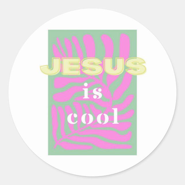 Jesus ist Cool, PopArt Sticker , Christliches Gesc (Vorderseite)