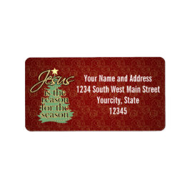 Jesus ist das Christliche Weihnachtsfest Adressaufkleber