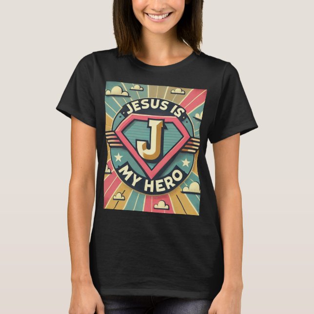 Jesus ist das Comic-Design meiner Heldenfrauen T-Shirt (Vorderseite)