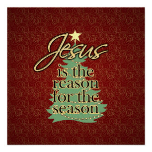 Jesus ist das Grund-christliche Weihnachten Poster