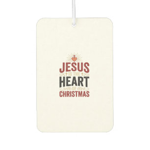Jesus ist das Herz des Weihnachten Vintage-Shirt Autolufterfrischer