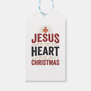 Jesus ist das Herz des Weihnachten Vintage-Shirt Geschenkanhänger