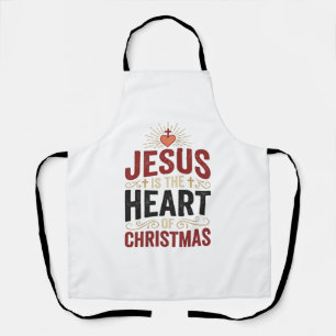 Jesus ist das Herz des Weihnachten Vintage-Shirt Schürze