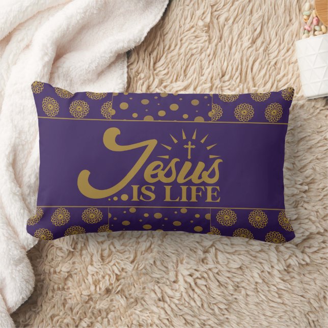 Jesus ist das Leben Lumbar Pillow Lendenkissen (Decke)