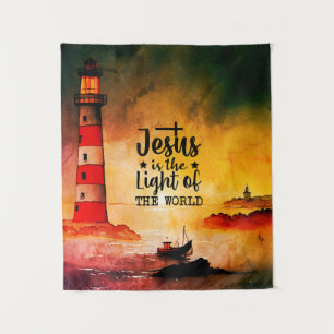 Jesus ist das Licht der Welt-Bibelverse Wandteppich
