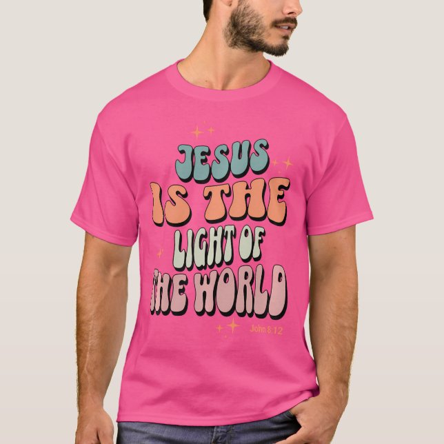 Jesus ist das Licht der Welt Johannes 812 T-Shirt (Vorderseite)